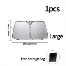 Portable Car Sunshade, Upgraded Thickened Uv Protection. One-Piece Windshield Sunshade, Easy Installation, Foldable Storage. Efficient Heat Insulation And Uv Protection, Effectively Blocks Strong Light And Ultraviolet Rays. - A - View 15