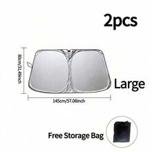 Portable Car Sunshade, Upgraded Thickened Uv Protection. One-Piece Windshield Sunshade, Easy Installation, Foldable Storage. Efficient Heat Insulation And Uv Protection, Effectively Blocks Strong Light And Ultraviolet Rays. - A - View 16
