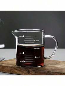 High Borosilicate Glass Measuring Cup With Non-Slip Handle And V-Shaped Spout - Heat Resistant, Microwave, Shatter-Resistant - Clear Glass With Milliliter Markings - Suitable For Baking, Cooking, Laboratory, Serving - Single Pack (Available In - Multicolor - View 5