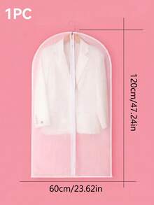 10PCS/5pcs/1pc Garment Dust Cover, Semi‑Transparent Thick Zipper Waterproof Suit Cover, Wedding Dress Protector, Back To School Supply, Wardrobe & Travel Use, Home Storage Organizer, Christmas Housewarming Gift, Clothing Protector, Garment Storage. - White - View 18