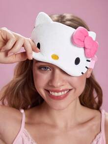 HELLO KITTY AND FRIENDS | SHEIN 印花睡眠遮光眼罩，可有效遮光，柔軟布料 - 粉色 - 查看 2