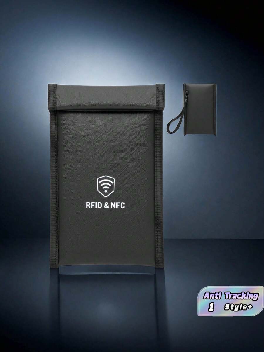 1PC Faraday Signal Blocker Pouch Anti Radiation Phone Case Shielding Bag Block 5G WiFi Bluetooth GPS Anti Tracking Privacy Protection Travel Home Office Car - A - View 1