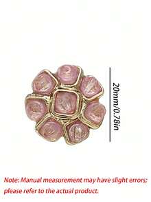 1 Pack 10 Pieces Premium Flower‑Shaped Metal Buttons Colorful Rhinestone Inlaid Fasteners For Tweed Suit Overcoat Fur Clothing Diy Sewing Accessories - 10pcs - View 23