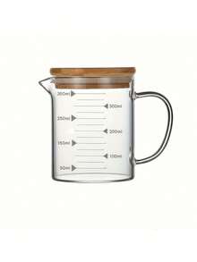 High Borosilicate Glass Measuring Cup With Non-Slip Handle And V-Shaped Spout - Heat Resistant, Microwave, Shatter-Resistant - Clear Glass With Milliliter Markings - Suitable For Baking, Cooking, Laboratory, Serving - Single Pack (Available In - Multicolor - View 3