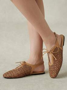 Styleloop Ladies, Buckles, Flat Shoes, Vacation Atmosphere, Summer Wear, Travel Essentials, Y2K, Cool Girl Night Out Wear - Brown - View 2