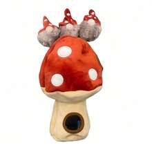 PETSIN Red Mushroom 3-In-1 Squeaky Dog Toy, Interactive Plush Chew Toy For Dogs, Dog Enrichment Toy For Mental Stimulation And Boredom Relief, Durable Training And Puzzle Toy For Puppies Small Medium Large Dogs - Red mushroom one-to-three set - View 4
