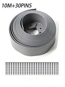1pc Dig-Free Garden Edging Kit Made Of PE Material, 16.4 Feet Black Landscape Border, 2 Inches In Height, Durable And Easy To Install, Comes With 15 Anchoring Stakes, Suitable For Flower Beds, Tree Rings And Walkways - multicolor - View 18