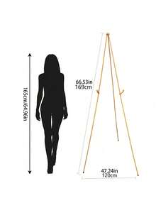1 63-Inch Wedding Sign Display Stand, Foldable Floor-To-Ceiling Display Stand, Black Tripod, Suitable For Wedding Signs, Posters, Welcome Signs, Etc., Large Floor-To-Ceiling Adjustable Metal Painting Tripod, Black Base, Easter Gifts, Suitable For Wedding Banners And Poster Display, Desktop Metal Tripod - Multicolor - View 3