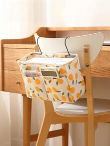 1PC Large Capacity Foldable Lightweight Durable Fabric Hanging Bedside Storage Basket Pouch With Multiple Pockets Easy Access For Dormitory College Bedroom Home Office Space Saving Organizer Must Have - Multicolor - View 2