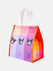 HELLO KITTY AND FRIENDS | SHEIN 條紋動漫圖案便當袋，可愛卡通印花保溫餐袋，輕量設計 - 卡通-7 - 查看 1