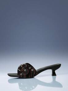 CUCCOO GRLICON Ladies, Spike Buckles, High Heels. - Mocha Brown - View 2