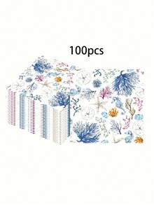 20/40/60/100 PCS Disposable Beach Themed Beverage Napkin Set Perfect For Summer Pool Parties Bathroom Decoration Hand Towel Alternative Decorative Ocean Print Also Great For Halloween Christmas Holiday Season Festive Events - View 9