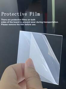 1-Pc A4 Size Clear Acrylic Double-Sided T-Shaped Table Stand, Adhesive Sign Holder For Conference, Desktop, Certificate, Poster Display, Rectangle Photo Frame, Ideal Desk Decor Gift For Birthday And Graduation. - Clear - View 5