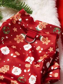 PETSIN 1pc Universal Pet Clothing For Cats And Dogs, Fully Printed With Christmas-Themed Designs - Full-Body Coveralls For Pets, Suitable For Small Dogs At Christmas Parties Or Daily Home Wear, Can Be Layered With Coats For Warmth - Multicolor - View 7