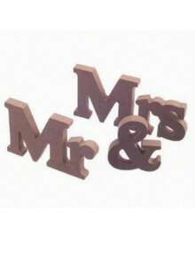 1件裝木製 Mr and Mrs 裝飾牌 桌上擺飾 拍照道具 適用婚禮、新娘婚前派對、情人節、週年紀念、海灘婚禮、婚禮接待、居家節慶派對禮物裝飾用品 - A - 查看 12