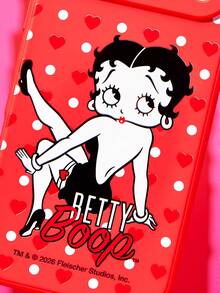 Betty Boop x SHEIN 卡通圖案紅色啞光手機殼，防摔保護 11-17 系列手機殼 - 彩色 - 查看 6