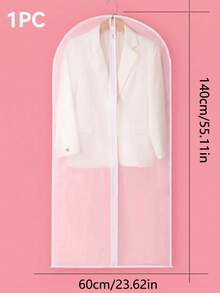 10PCS/5pcs/1pc Garment Dust Cover, Semi‑Transparent Thick Zipper Waterproof Suit Cover, Wedding Dress Protector, Back To School Supply, Wardrobe & Travel Use, Home Storage Organizer, Christmas Housewarming Gift, Clothing Protector, Garment Storage. - White - View 21