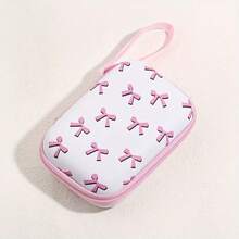 1pc Compact Shockproof Zipper Eva Durable Storage Pouch Lovely Heart Star Mushroom Print Earbud Cord Charger Organizer Bag For Outdoor Trip Daily Use Portable Travel Electronic Accessory Case - Multicolor - View 6