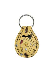 1PC Fabric Water Drop Golf Print Keychain Organizer Protective Case Portable Pendant Backpack Decoration Sports Gift Lightweight Durable Scratchproof Shockproof Car Home Outdoor - Multicolor - View 6