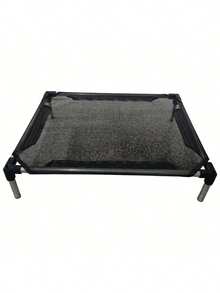 1 Set High-Platform Pet Bed, Waterproof And Breathable Pet Cot, S/M/L 3 Sizes, Durable Rust-Proof Aluminum Frame + Breathable Polyester Fabric, Minimalist Black, Rectangular Hollow Mesh Design, Removable And Assembleable, Heat Dissipation - Black - View 8