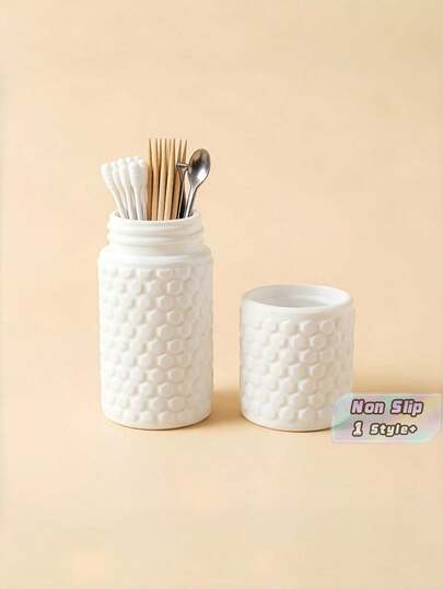 1PC Standard Size Durable Sturdy Non Slip Waterproof Easy Clean Compact Space Saving Practical Versatile Storage Box Organizer Tray For Cotton Swabs Toothpicks Ear Picks Small Sundries Desk Drawer Home Office Study Room Organization Accessory