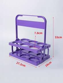 1PC Foldable 6 Hole Plastic Wine Glass Holder Stand Portable Durable Outdoor Home Use Beer Basket Cocktail Drink Display Rack For Party Picnic Bar Birthday Christmas Gift Must Haves - Multicolor - View 4