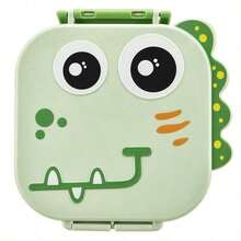 1pc Dinosaur Shaped Waterproof Pp Lunch Box, With Handle, 1470ml Capacity, Includes Utensils, 3-Compartment Design, Can Be Further Divided Into 4 Compartments. Suitable For Kitchen Storage/Food Container/Back To School Supplies/Office/Home/Holiday - Multicolor - View 13