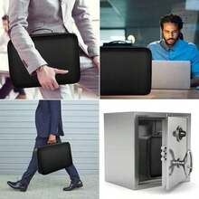 1-Piece Black File Organizer Bag, Multi-Layered With Large Capacity, 2/3 Layer Storage Boxes With Lock, Waterproof Zipper, Portable Travel And Home Storage Bag, Suitable For Files, Laptops, Certificates, Back To School Supplies - Black - View 6