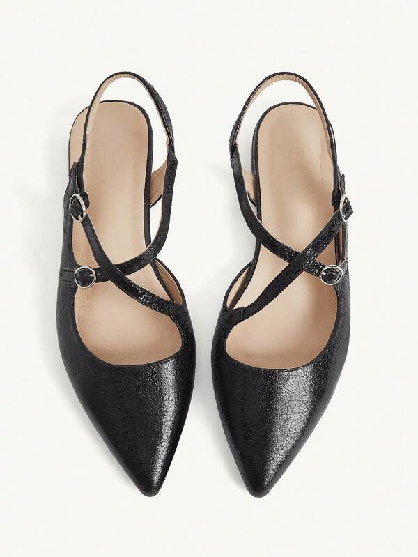 CUCCOO CHICEST Women's Pointed Toe Buckle Design Fashion Elegant Shoes