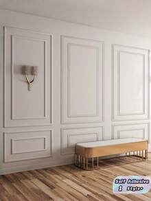 1 PC PEEL AND STICK FLEXIBLE BENDABLE WALL TRIM MOULDING DECORATIVE BORDER STRIP FOR WALL FLOOR CABINET EUROPEAN HOME DECOR DIY EASY INSTALL REMOVABLE ADHESIVE BASEBOARD CEILING CORNER COVER RENOVATION UPGRADE DECORATIVE TRIM - White - View 1