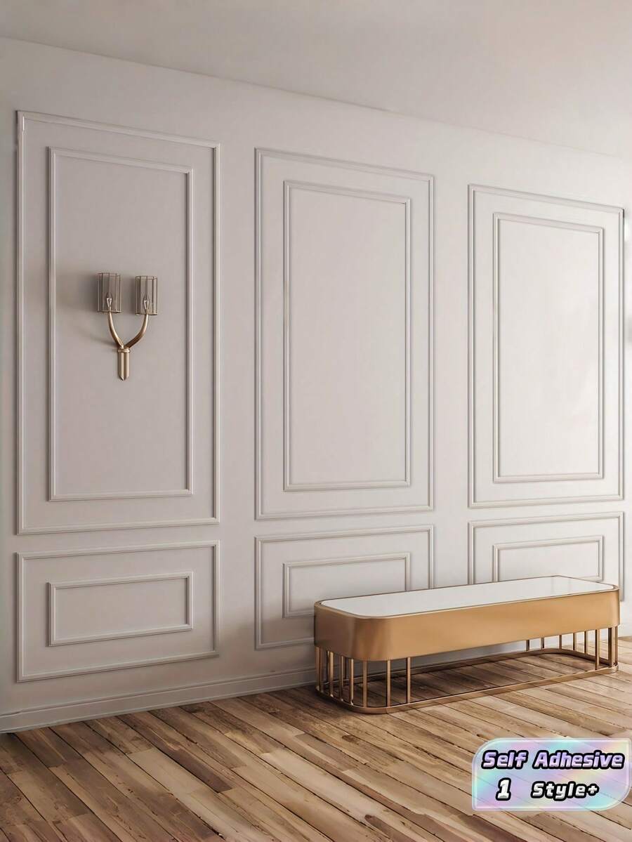 1 PC PEEL AND STICK FLEXIBLE BENDABLE WALL TRIM MOULDING DECORATIVE BORDER STRIP FOR WALL FLOOR CABINET EUROPEAN HOME DECOR DIY EASY INSTALL REMOVABLE ADHESIVE BASEBOARD CEILING CORNER COVER RENOVATION UPGRADE DECORATIVE TRIM - White - View 1