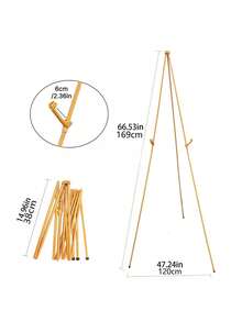1 63-Inch Wedding Sign Display Stand, Foldable Floor-To-Ceiling Display Stand, Black Tripod, Suitable For Wedding Signs, Posters, Welcome Signs, Etc., Large Floor-To-Ceiling Adjustable Metal Painting Tripod, Black Base, Easter Gifts, Suitable For Wedding Banners And Poster Display, Desktop Metal Tripod - Multicolor - View 4