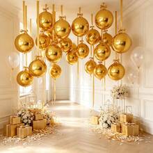 18‑Inch Heart‑Shaped Foil Balloon Set, Ideal For Wedding Decor, Engagement Parties, Birthday Parties And Anniversaries. Renderings Are For Reference Only. Balloons Only, Contents And Accessories Are Not Included. - 10 10 inch 4D balls - View 10