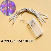 1pc 1.5/3/6m Home Decor Led Fairy String Lights,Battery Powered, Indoor Room Wall Decor Led Lights String, Outdoor Garden Tree Decor Light,Bedroom Decorations ,Wedding Birthday Party Festival Decor String Light,Camping Tent Decorations Light - Multicolor - View 27