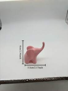 1PC Small Compact 3D Printed Plastic Durable Lightweight Non Slip Scratch Resistant Easy Clean Pink Elephant Figurine Statue Ornament For Wedding Engagement Anniversary Home Desk Office Shelf Decoration Housewarming Birthday Valentine - Multicolor - View 7