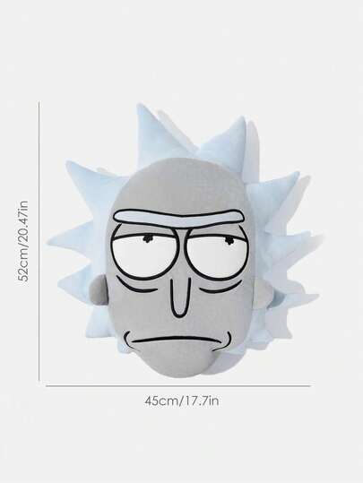Rick and Morty X SHEIN 1pc Cartoon Character Shaped Pillow