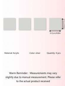 1 Set Modern Minimalist Acrylic Wall Stickers, Multiple Sizes Available, Self-Adhesive, Easy Installation. Please Confirm The Mirror Wall Sticker Size Meets Your Requirements Before Placing The Order - Multicolor - View 10