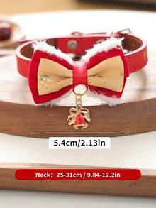 PETSIN 1pc Cat And Dog Universal Holiday Style Neck Accessory, Christmas Pet Bow Tie Collar, Adjustable Cat And Dog Collar, Santa Claus Christmas Tree Snowflake Pendant, Holiday Party Small Pet Decoration Accessory - Multicolor - View 8