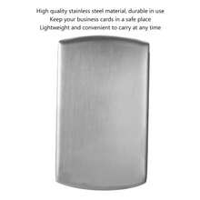 Stainless Steel Business Card Holder, Push-Up Slim Portable Card Case, One-Touch Metal Name Card Box For Men Women, Compact Professional Office Supplies, Durable Pocket Card Organizer Business Gift - one size fits all - View 4