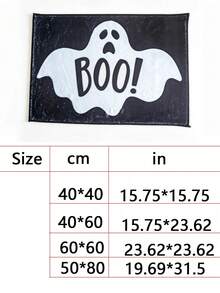 Halloween Imitation Cashmere Doormat, Wear-Resistant Entryway Floor Mat, Easy Care Decorative Rug For Living Room - A - View 3