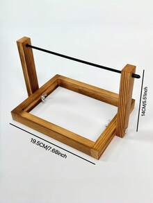 1 pieza Soporte giratorio horizontal para hilo de tamaño estándar, de madera maciza, duradero, antideslizante, estable y de rotación suave, organizador y estante de almacenamiento de hilo para tejido y ganchillo, para sala de manualidades, hogar, estudio, DIY, pasatiempo, regalo y suministros hechos a mano - Multicolor - Ver 6