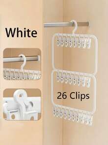 Space Saving Multi-Function Clip Hanger 1pc For Socks Underwear Efficient Drying Rack For Bedroom Bathroom Dorm Decor Also For Dress Pants Jeans Skirts Boots Shoes Spring Summer Top Organizer Must Have Smart Solution - View 10