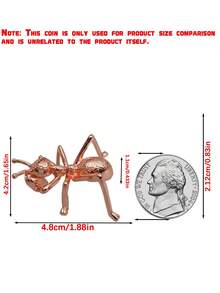 1Pc Alloy Small Snail Animal‑Shape Craft Figurine, Metal Home Decor Ornament For Office - multicolor - View 3