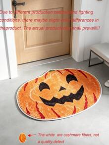 Halloween Imitation Cashmere Doormat, Wear-Resistant Entryway Floor Mat, Easy Care Decorative Rug For Living Room - d - View 6