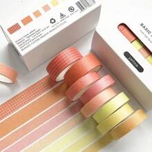 8pcs/Pack Set Pita Washi Bintang Bulan Dekorasi Stiker Scrapbooking Buku Harian Pita Perekat Alat Tulis Perlengkapan Sekolah - Beraneka warna - View 12