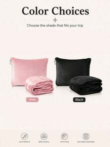 Travel Blanket And Pillow, Premium Soft, Multi-Purpose Travel Blanket, Relaxation Blanket, Includes Luggage Strap And Backpack Clip, Ideal For Various Travel Situations Like Car Trips And Air Travel, Gift - One Size Fits All - View 4