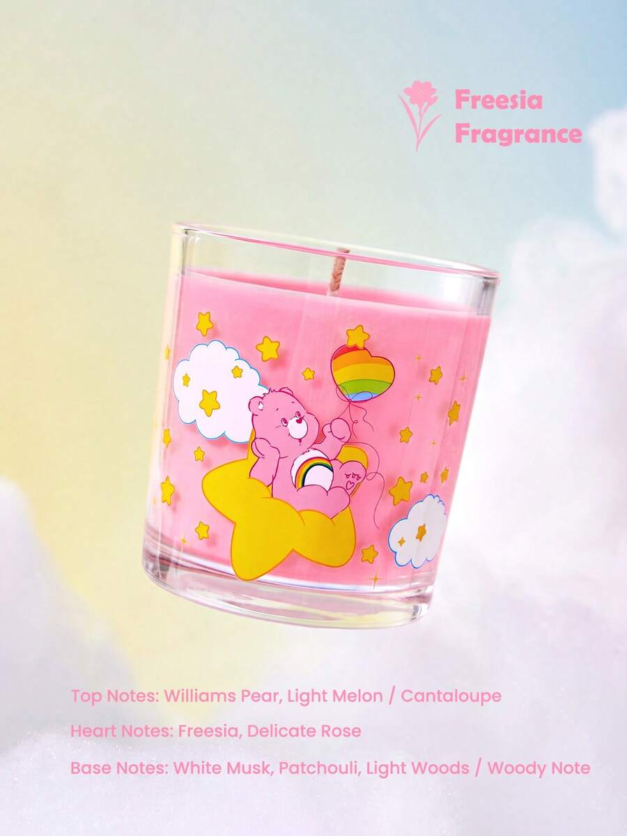 SHEIN X Care Bears Love Bear 香氛蠟燭 無煙香氛蠟 創意紀念品 (粉色) - 小蒼蘭 - 查看 1