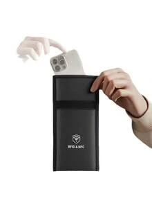 1PC Faraday Signal Blocker Pouch Anti Radiation Phone Case Shielding Bag Block 5G WiFi Bluetooth GPS Anti Tracking Privacy Protection Travel Home Office Car - A - View 2