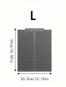 Tapete de secado de silicona con borde extra ancho - Alfombra de drenaje antideslizante para encimera de cocina para platos, cuencos, utensilios | Rejilla de secado flexible resistente a los olores - Gris - Ver 15
