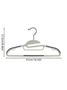 10PCS Thickened Heavy Duty Strong Load Bearing Non Slip Multifunctional Shaped Plastic Hangers Dry Wet Use Space Saving Closet Storage Laundry Drying With Anti Slip Strips For Home Dormitory Travel Balcony Bedroom Wardrobe Organizer Set - Multicolor - View 4